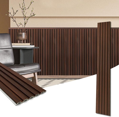 48x6in wpc wood slat wall - wood,